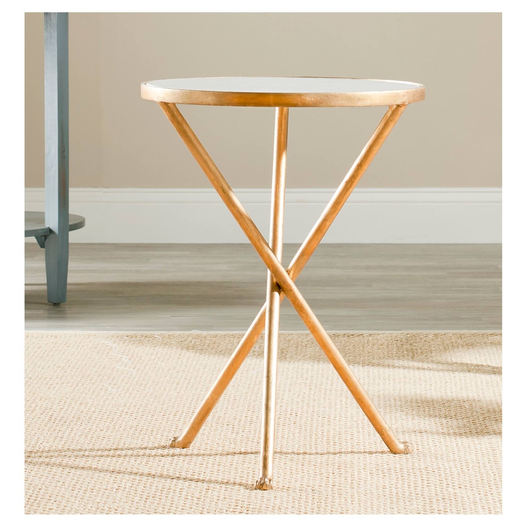 Gold White Accent Table S243874