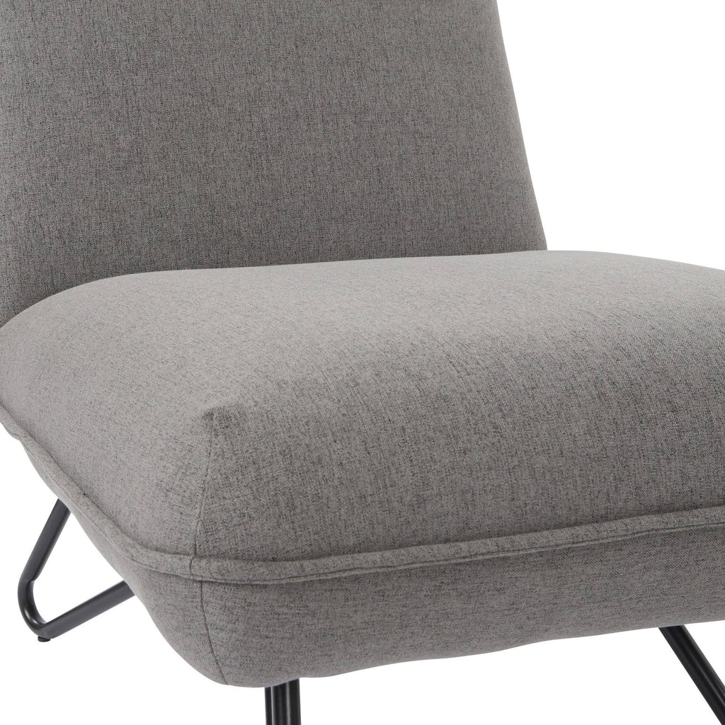 Grey Chair and Ottoman F64564