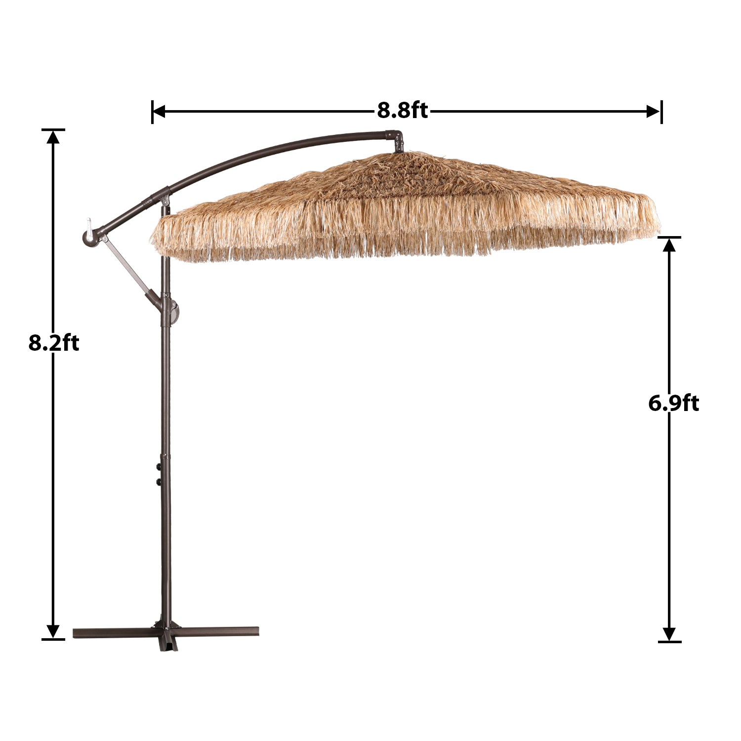 9 FT Thatch Tiki Umbrella U503