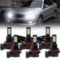 H9 H11 High/Low Beam LED Headlight and H11 Foglight Bulbs 6000K White, 6pc Y1740