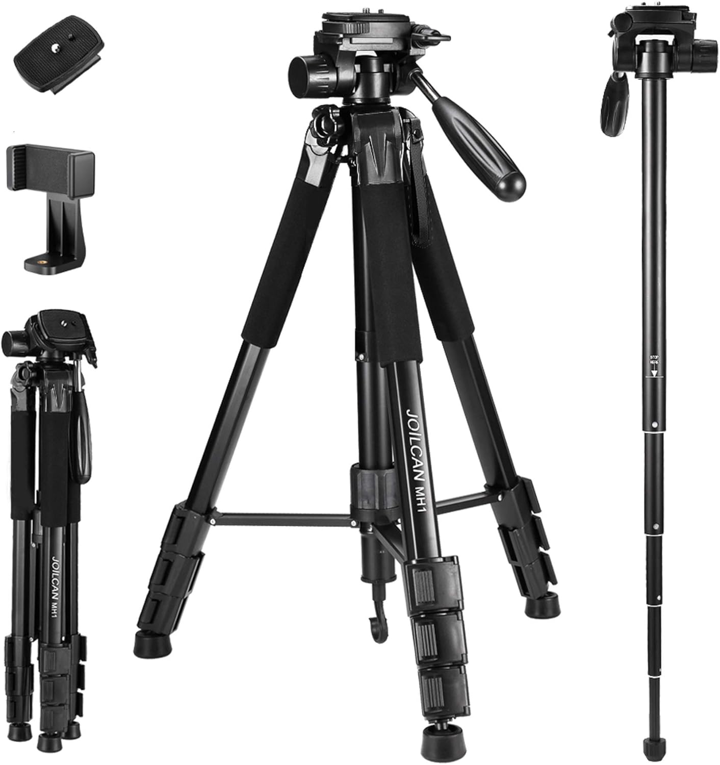 72-Inch Aluminum Tripod with 2 Quick Release Plates and Carrying Case K293