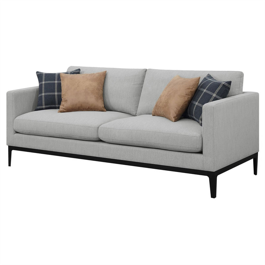 Light Gray Upholstered Fabric Sofa E307