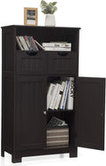 Grey Bathroom Floor Cabinet with Two Doors and Two Adjustable Drawers P75238