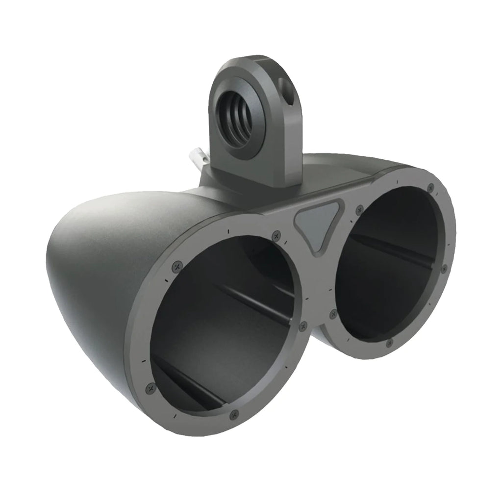 2 Pairs 6.5" Charcoal Marine LED Speakers R4434