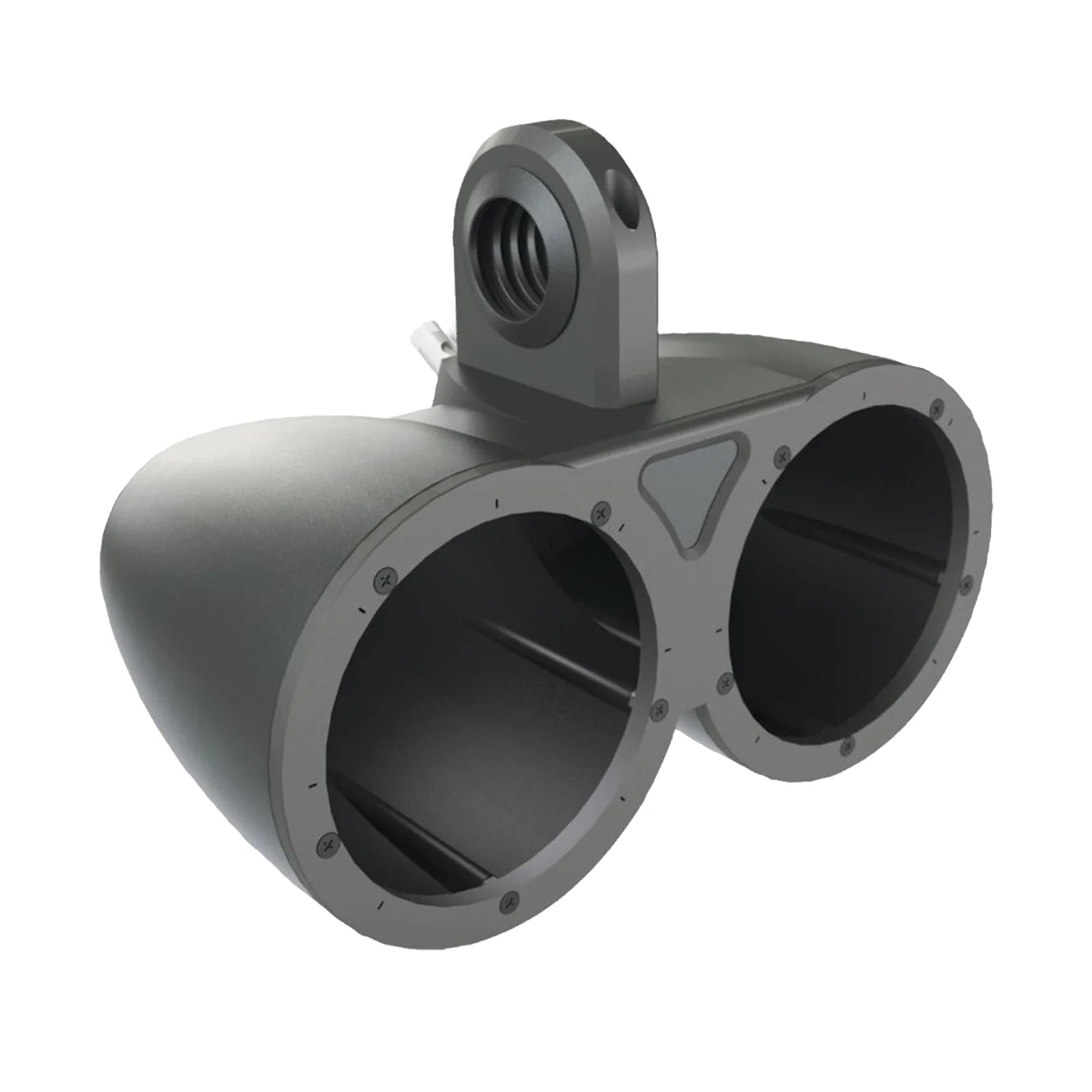 2 Pairs 6.5" Charcoal Marine LED Speakers R4434