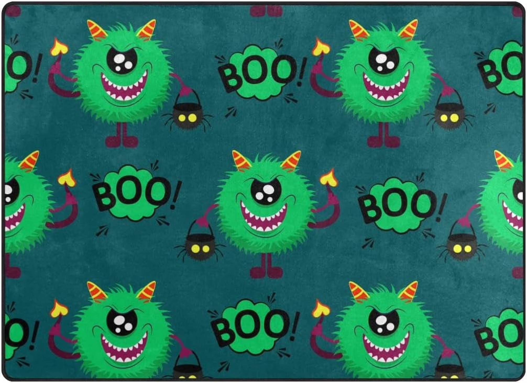 Green Monsters Lightweight Carpet Mats Area Rug O726