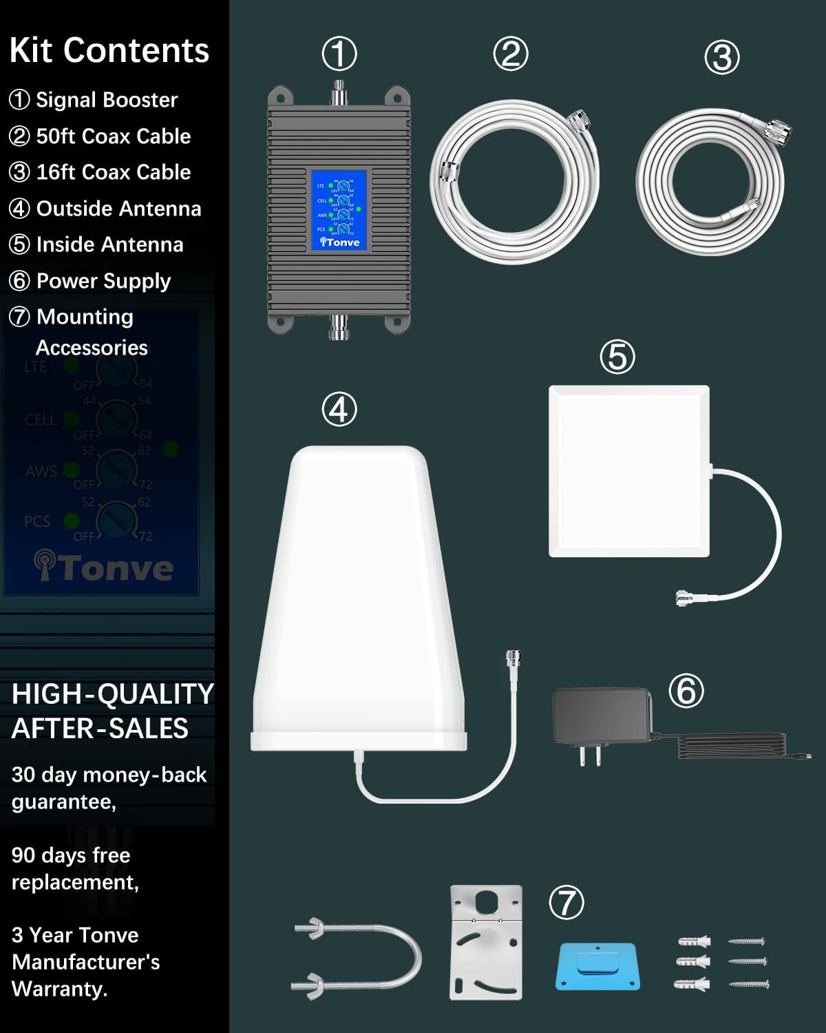 Cell Phone Signal Booster for 5G 4G LTE, Up to 5,500 Sq Ft R368766