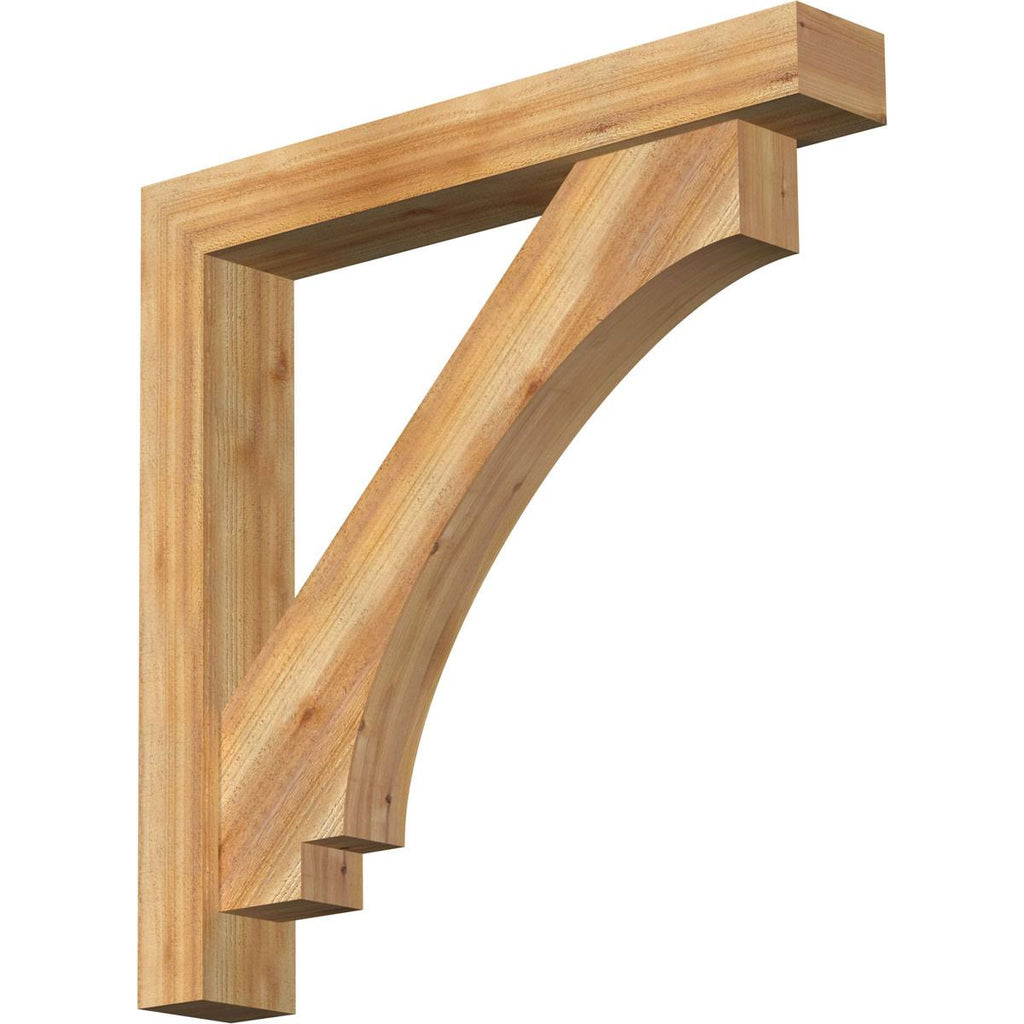 Rough Sawn Bracket with Offset Brace, Western Red Cedar O9738