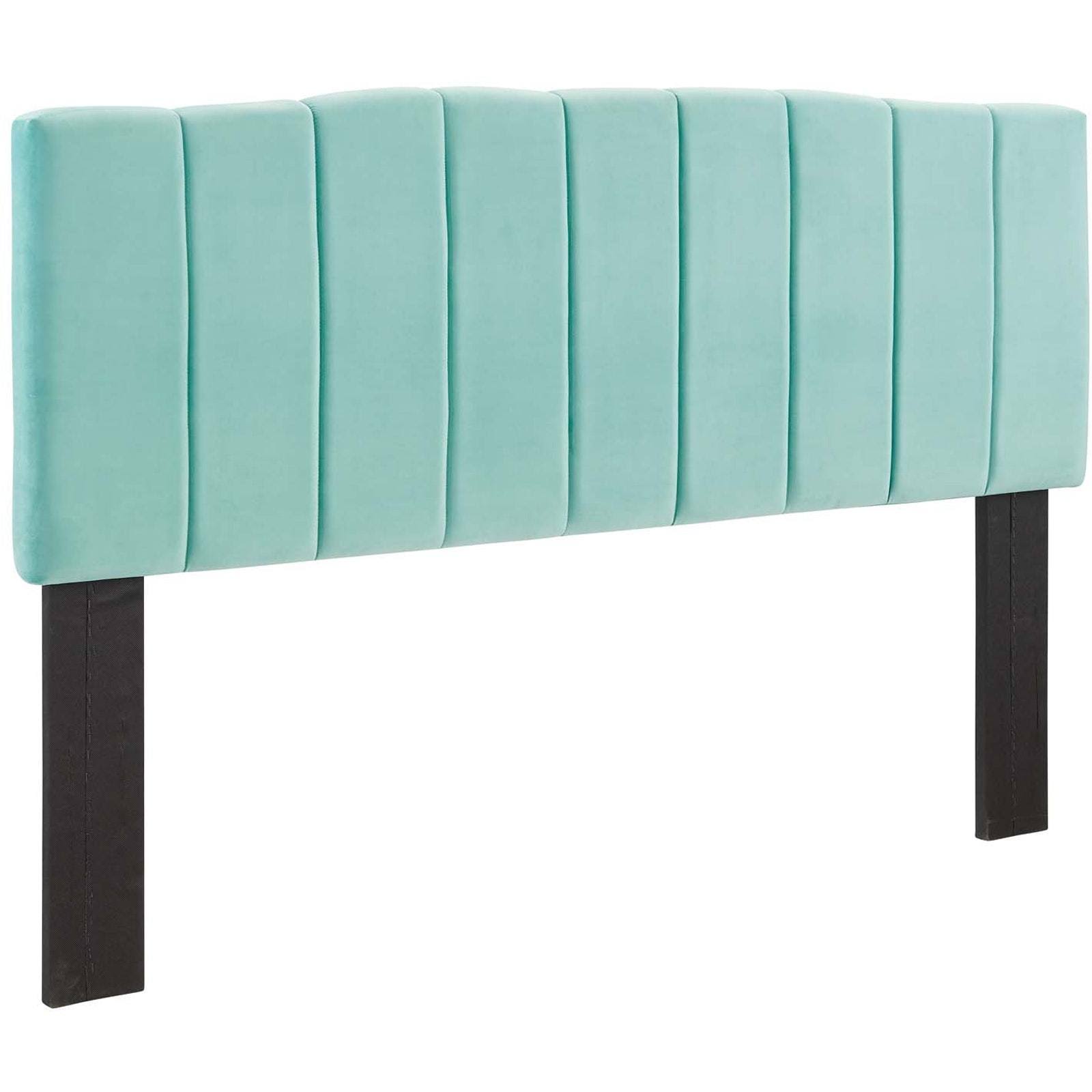 Mint Channel Tufted Velvet Headboard O46575