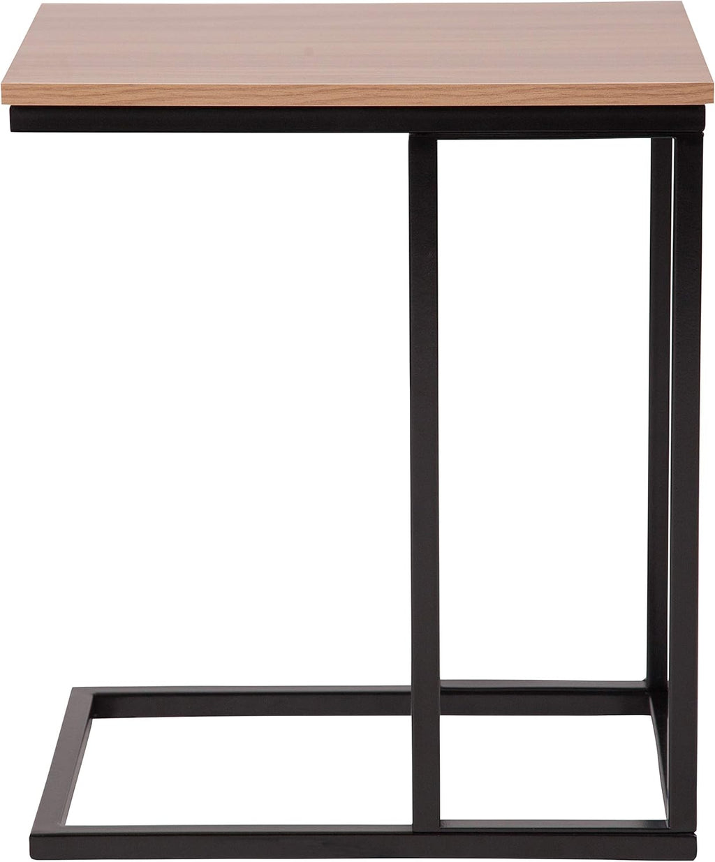 Rustic Wood Grain Finish Side Table with Black Metal Base Pack of 2 E533249