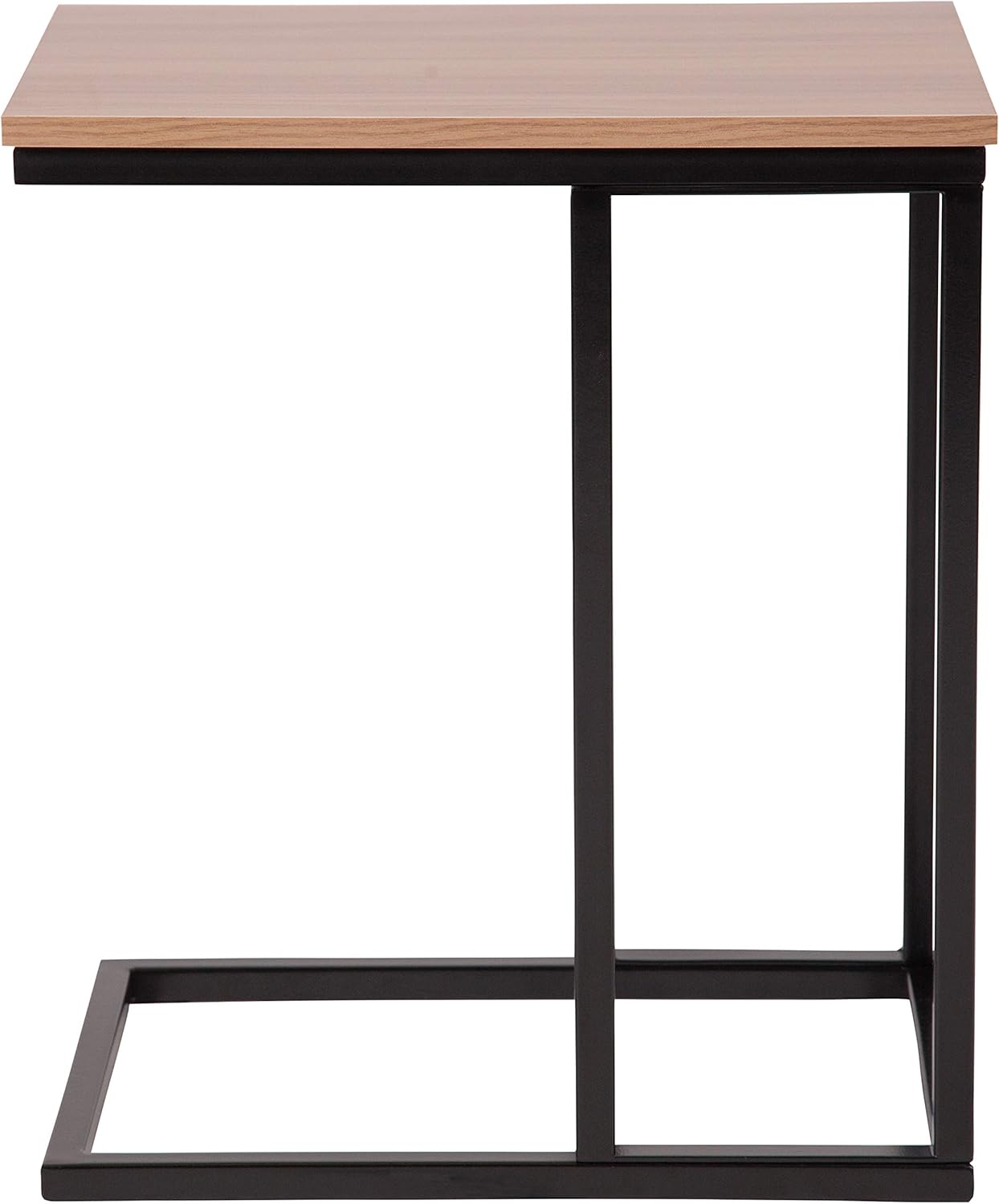 Rustic Wood Grain Finish Side Table with Black Metal Base Pack of 2 E533249