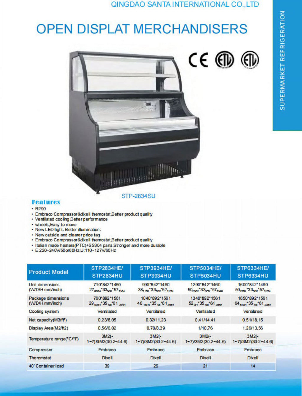 62 inches Sandwich Salad Prep Refrigerator Merchandiser B97580