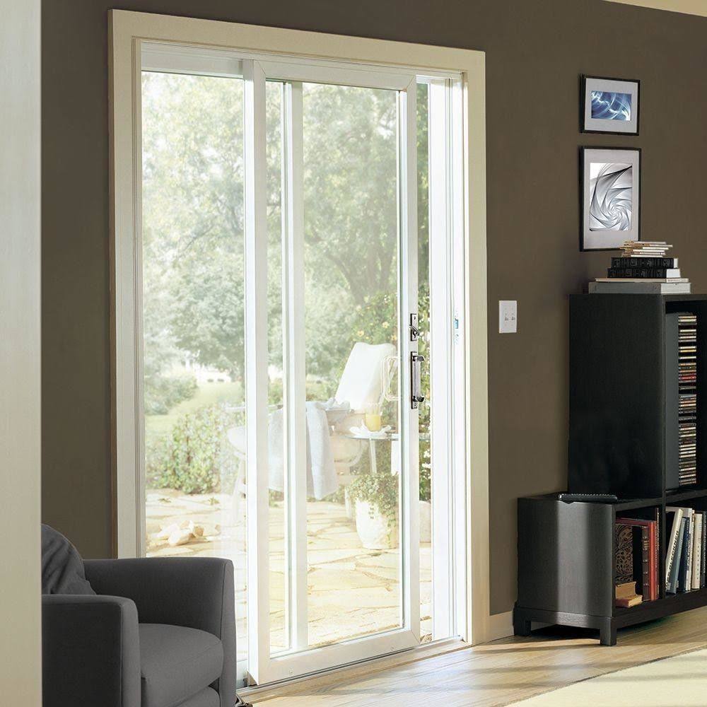 2-Panel Gliding Patio Door Hardware Set in Satin Nickel G59898