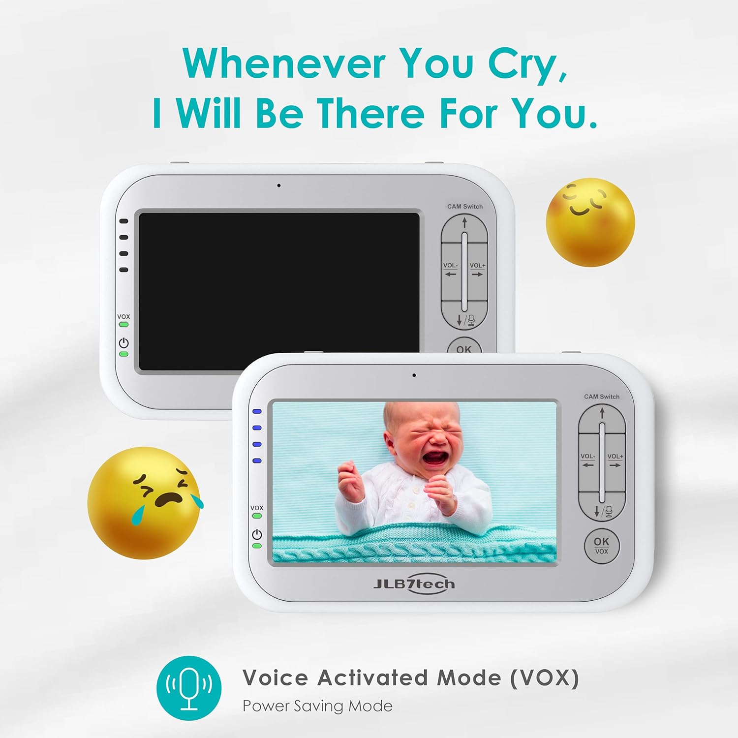 Video Baby Monitor with 4.3 LCD, Auto Night Vision, Two-Way Talkback, Pack of 2 E392