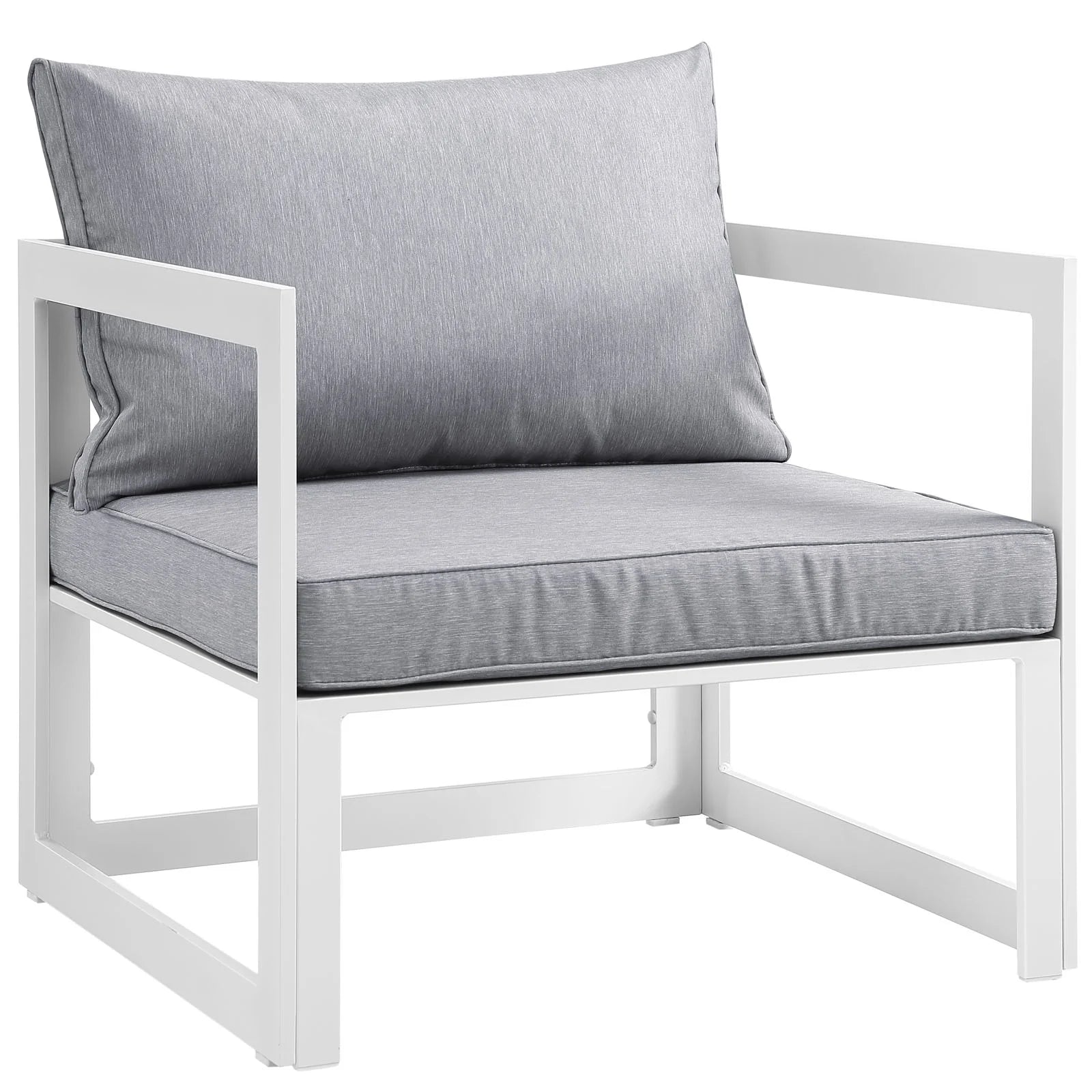 White Grey Fabric Outdoor Patio Sectional Sofa Set C6856
