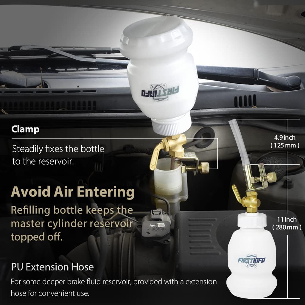 1.8 Liter Vacuum Brake Bleeder Extractor Kit with Silicone Bleeding Hose U433509