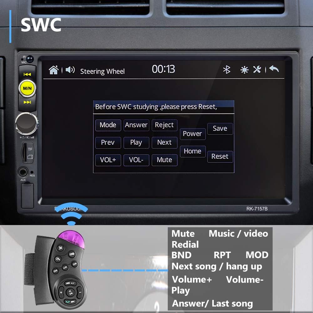 Double Din 7 Inch Touch Screen Car Stereo with Bluetooth Y95095