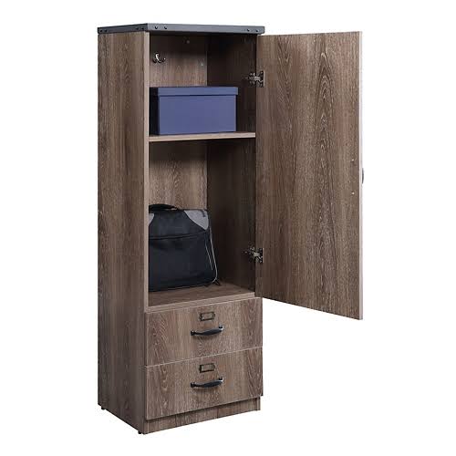 Weathered Oak Laminate Wardrobe Cabinet L8713