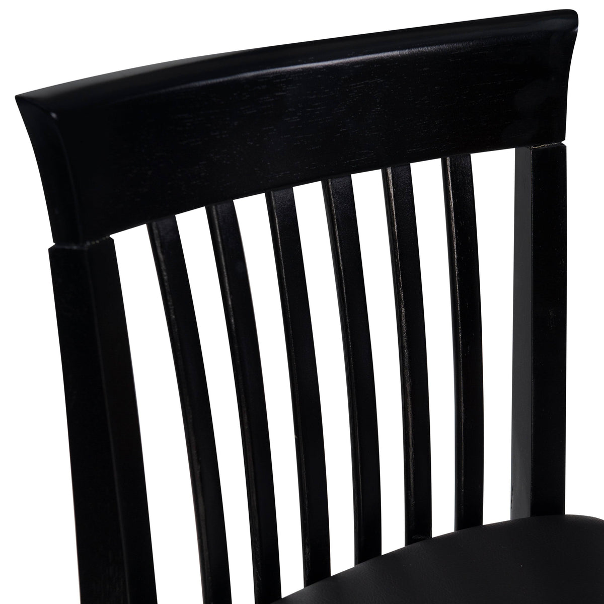 Black Slat Back Bar Stool E756