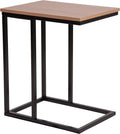 Rustic Wood Grain Finish Side Table with Black Metal Base Pack of 2 E533249