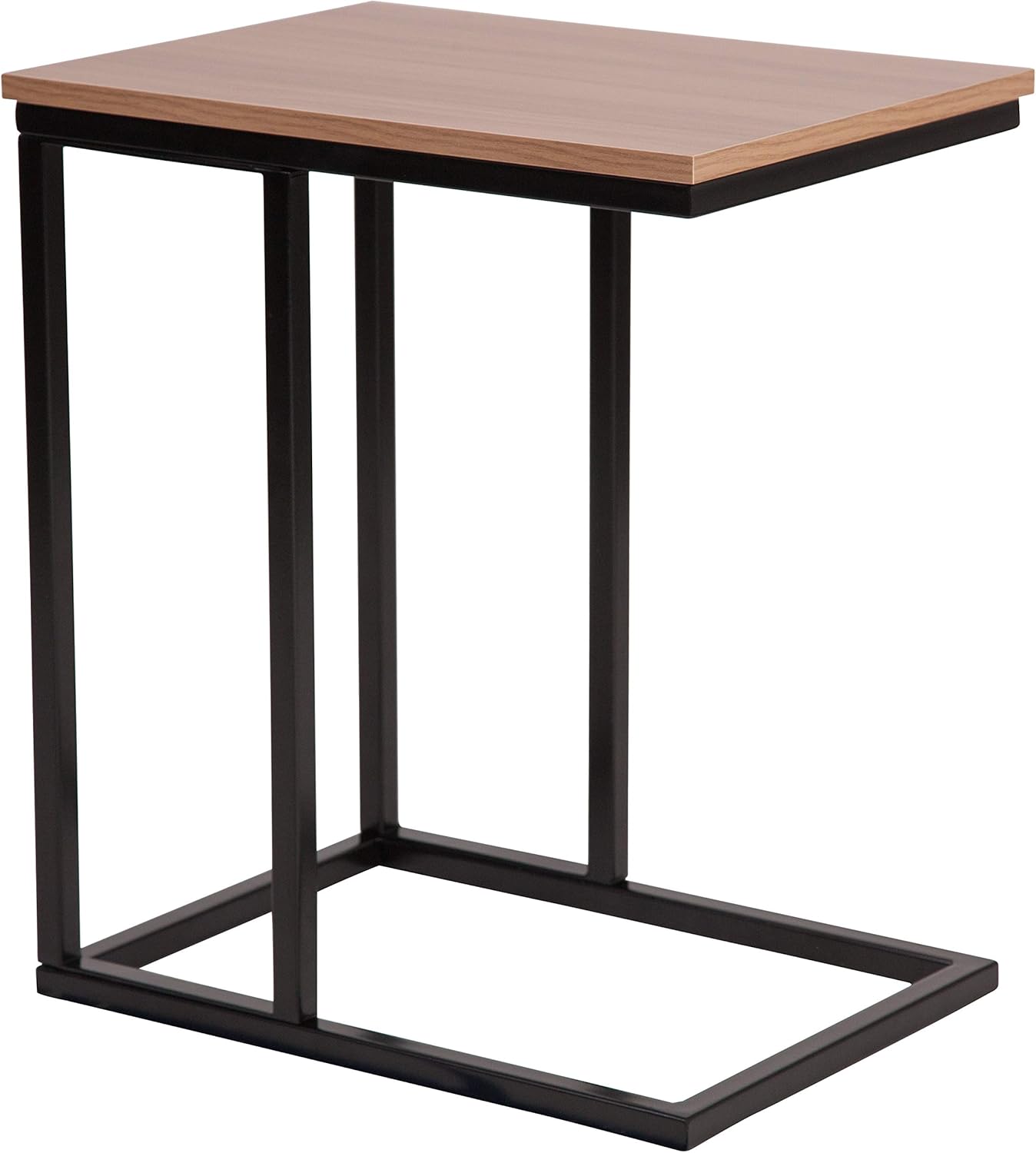 Rustic Wood Grain Finish Side Table with Black Metal Base Pack of 2 E533249