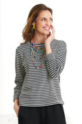Gray/Charcoal Reversible Knit Top M4401