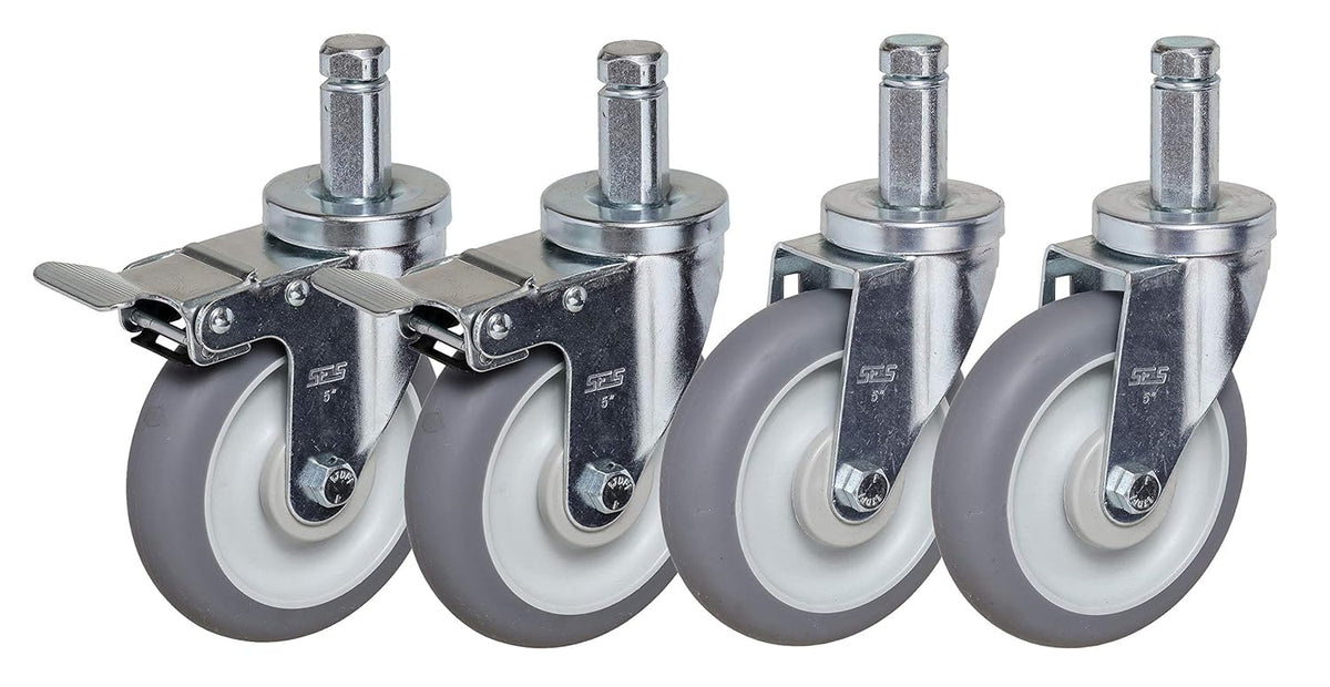 5 Caster Set of 4 for 7/8 ID Square Tubing N1205