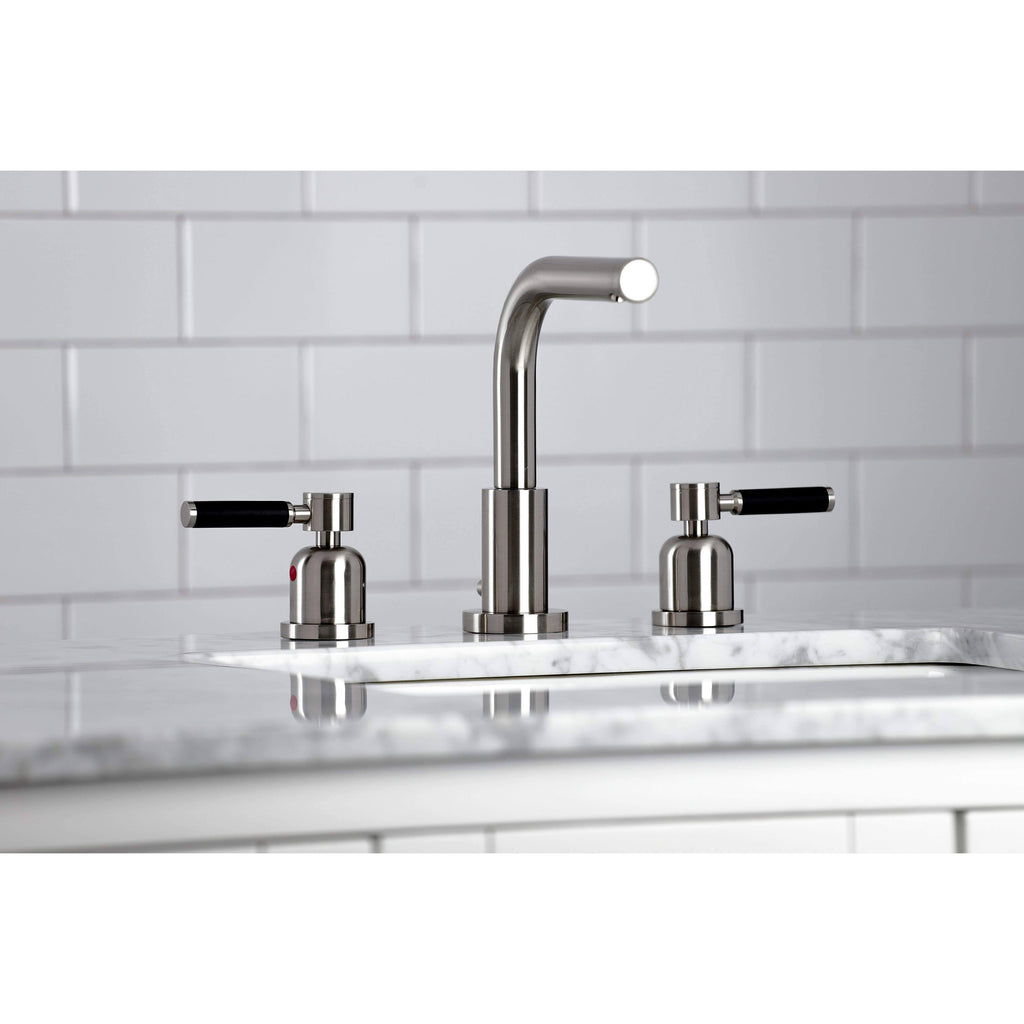 8x22 Widespread Bathroom Faucet, Brushed Nickel F173