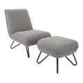 Grey Chair and Ottoman F64564