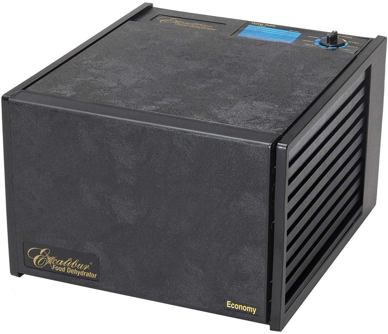 9-Tray Food Dehydrator with Adjustable Thermostat, 15 Square Feet Drying Space, Black Q49612