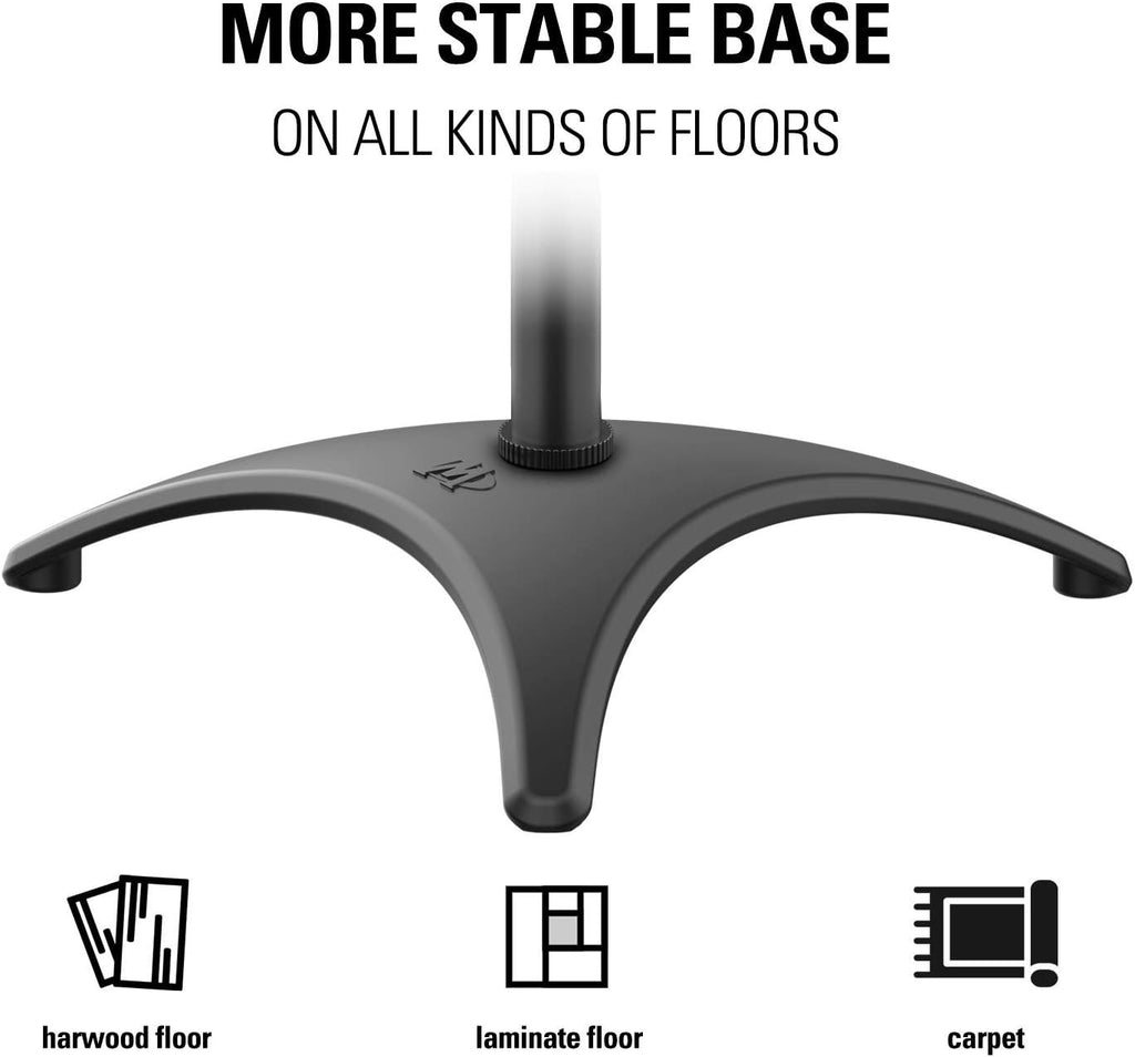 Height Adjustable Speaker Stands, One Pair Floor Stands, 11 lbs Capacity, 35.5-48" Height Adjustment, Pack of 2 K7915