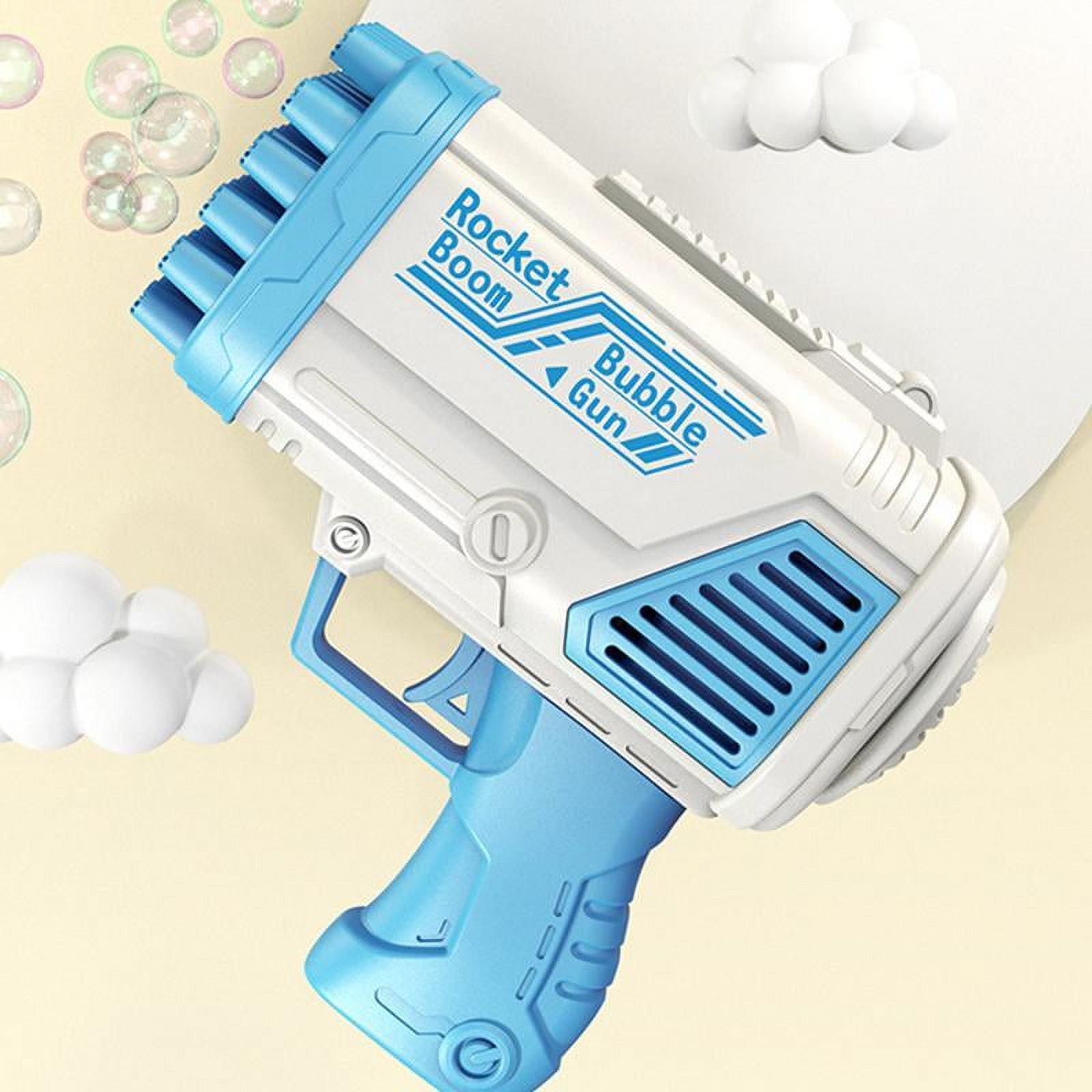 Electronic Bubble Maker Outdoor Play 32Hole Rocket Boom Bubble Toy Q8938