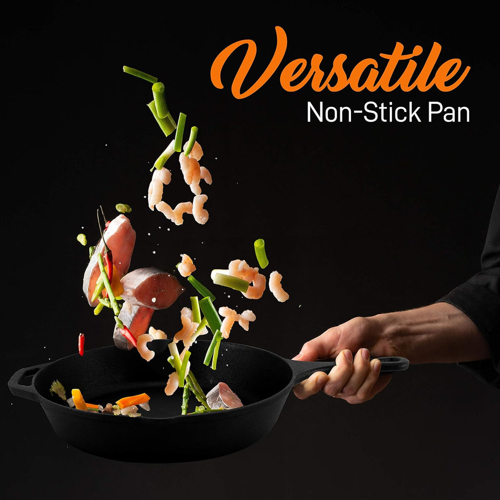 3 Pieces Nonstick Cast Iron Skillet Cookware Set S737844