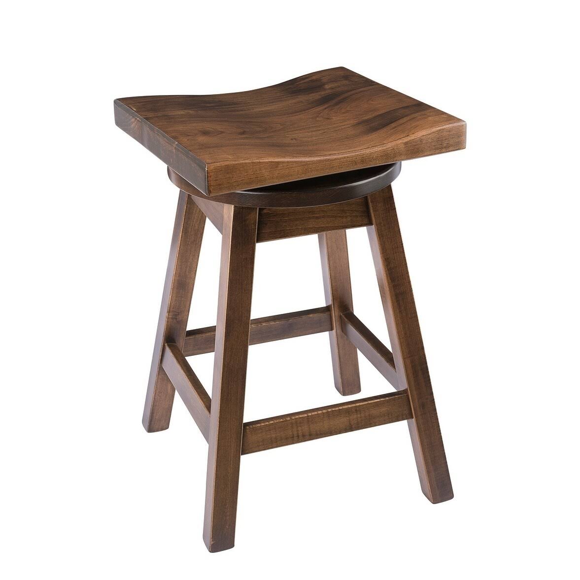 Maple Wood Cappuccino Swivel Bar Stool V664