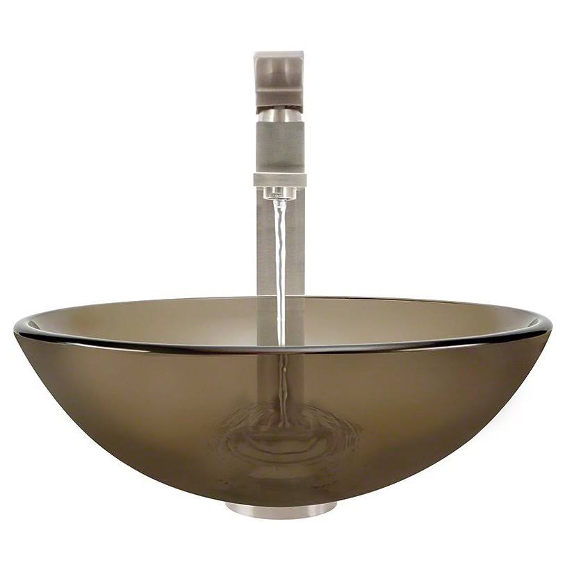 Taupe Brushed Nickel Bathroom Vessel Faucet Ensemble L469019