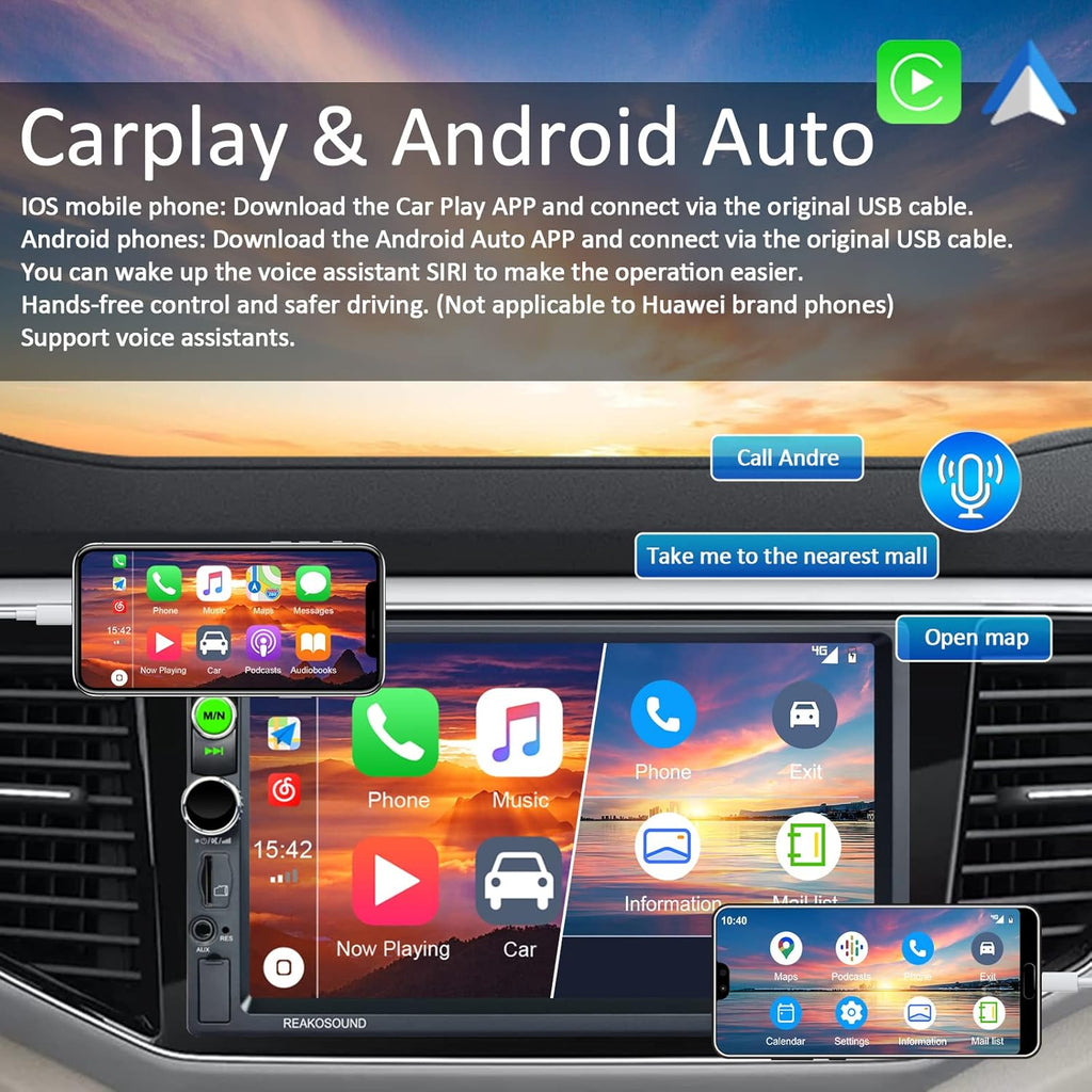 Double Din 7 Inch Touch Screen Car Stereo with Bluetooth Y95095