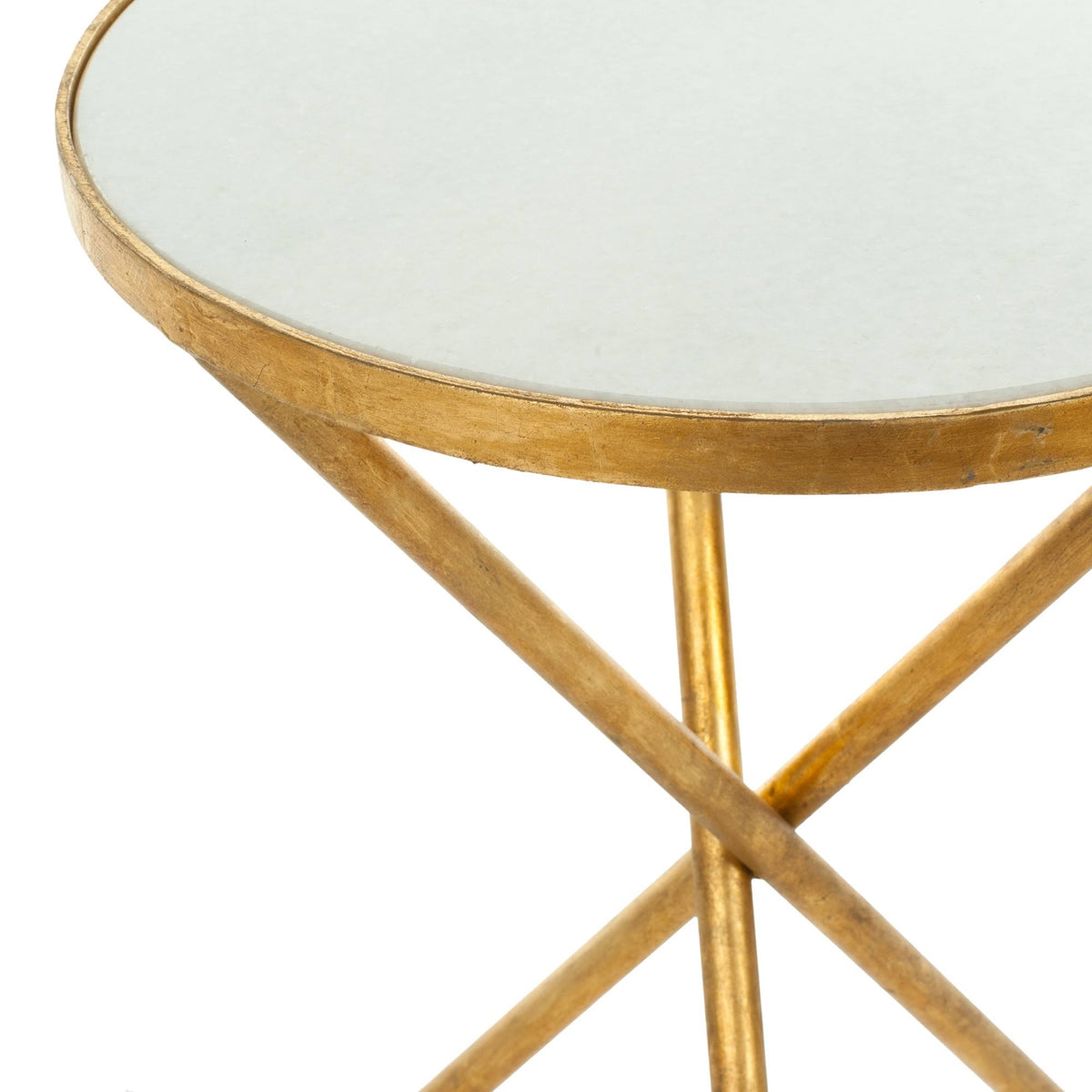 Gold White Accent Table S243874