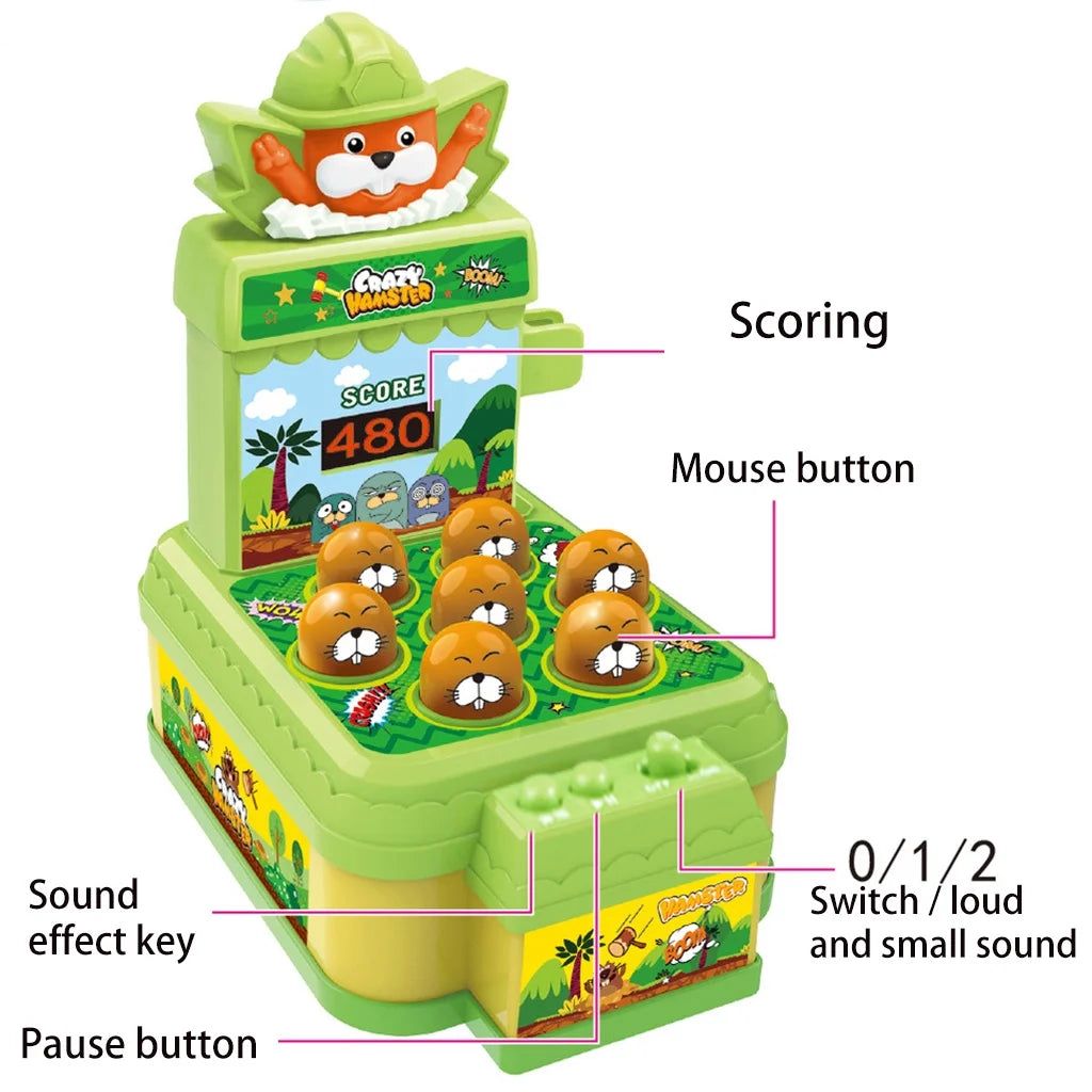Electronic Arcade Whack A Mole Game Toy with Hammer O58209