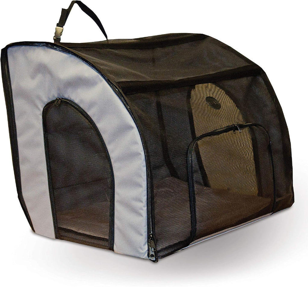 Gray/Black Medium Pet Travel Safety Carrier Pack of 2 N1749