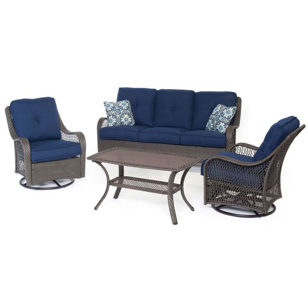 Navy Blue 4-Piece Patio Set K83897