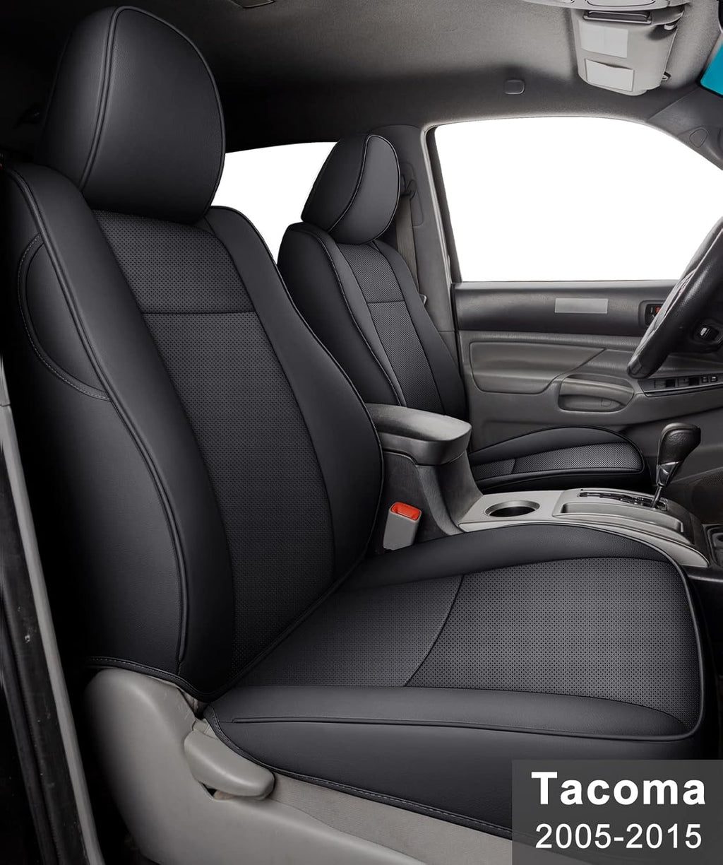 Black & Red Faux Leather Seat Covers A14039
