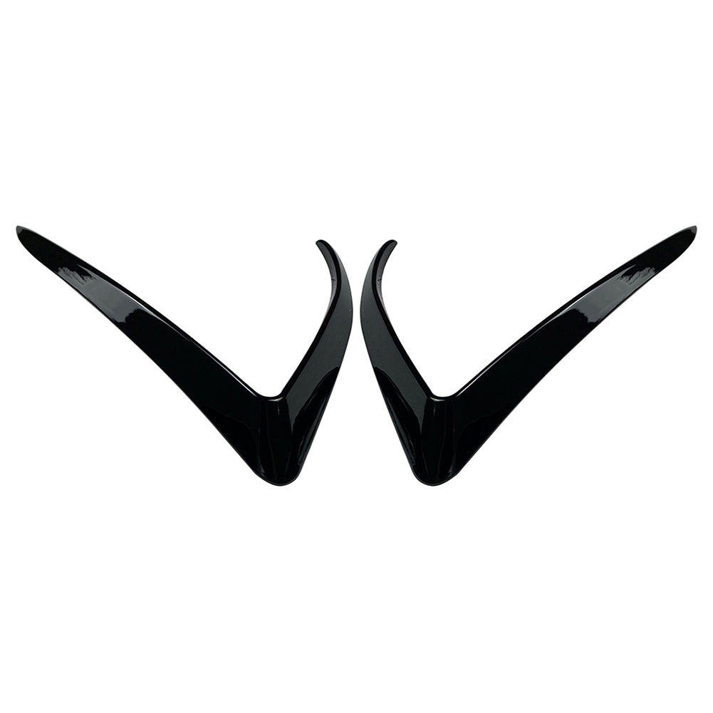 2PCS Car Front Fog Light Eyebrow Cover Trim Black O794