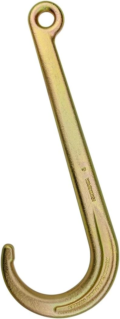 Tow Chain with Forged J Hook and T/J-Combo Hook, Grade 70 Chain, 10 Foot, 4,700 Pound Safe Working Load J52294