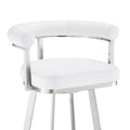 White/Chrome Swivel Bar Stool W146522