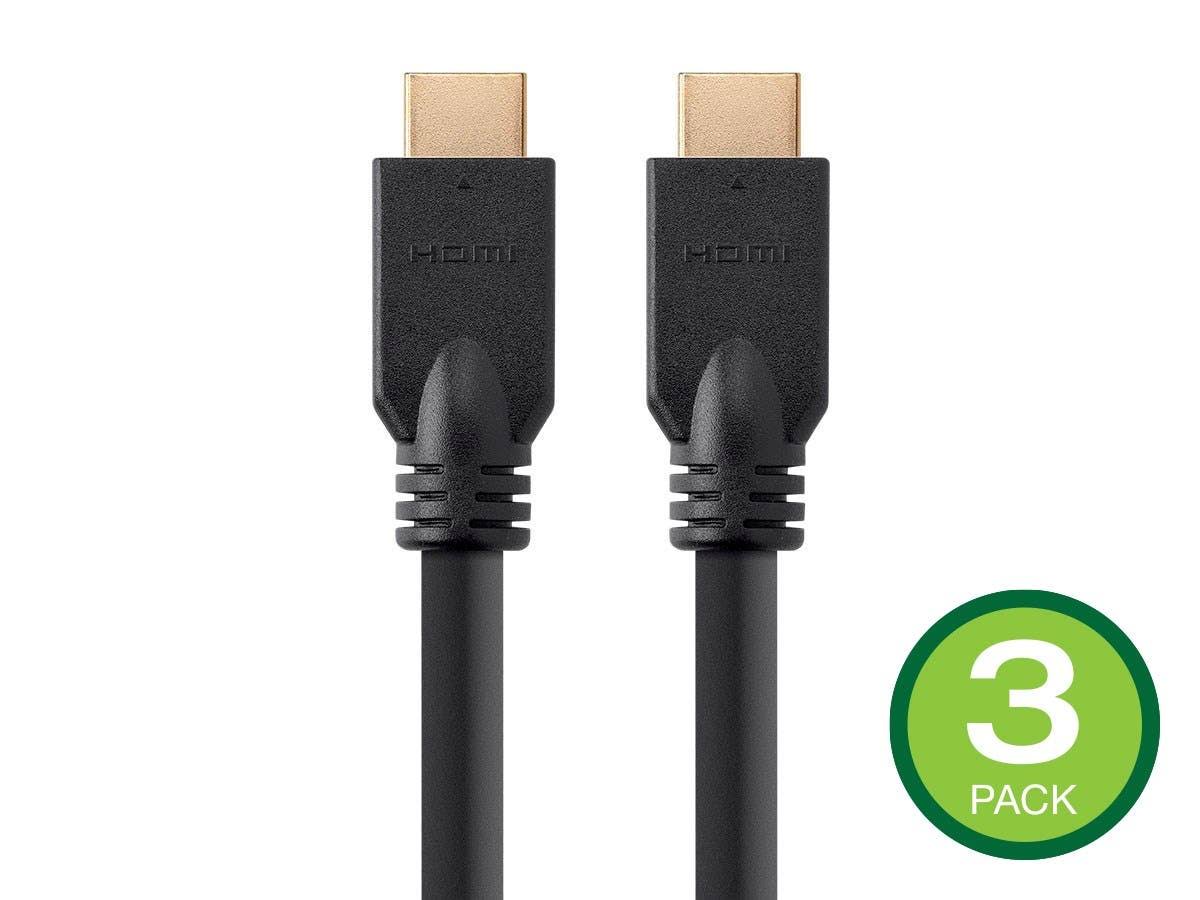 45 Feet Black HDMI Cable (3-Pack) V690