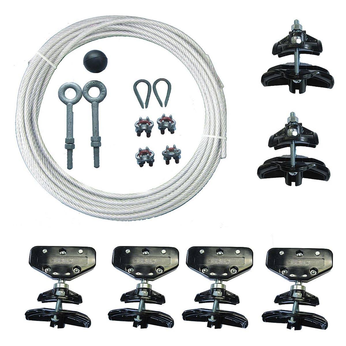 Festoon System Kit, 1/4 in Rope, L 80 ft O605