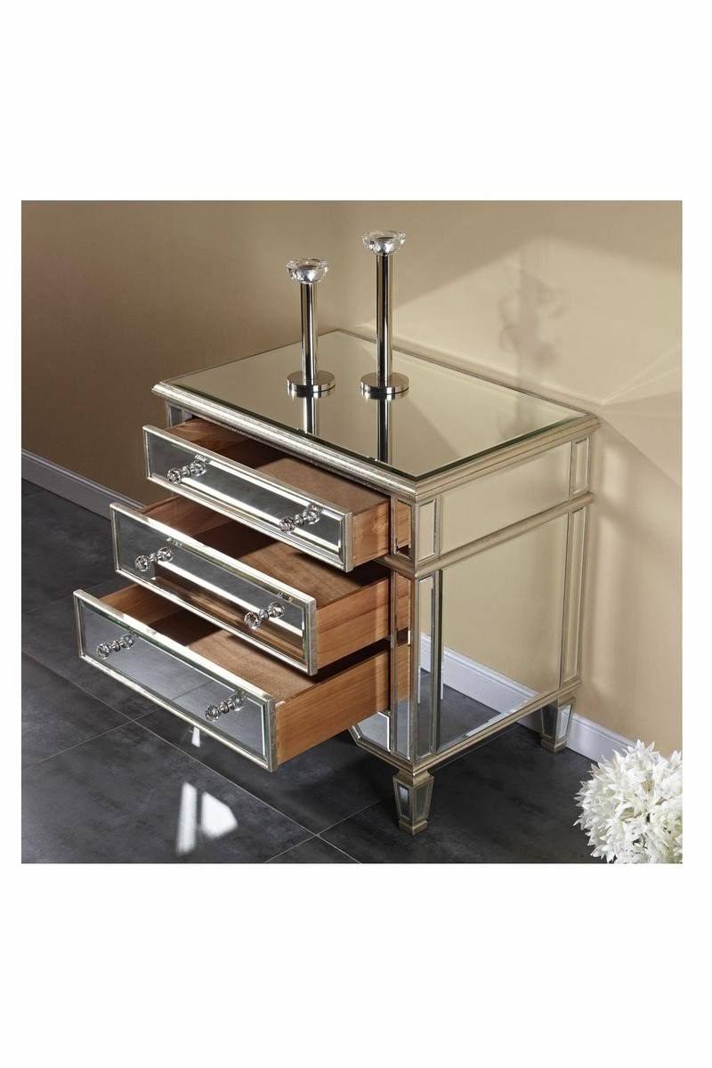 Silver Leaf 3 Drawer Cabinet E709