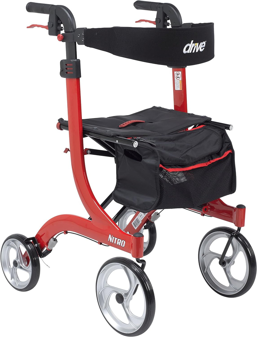 Red 4-Wheel Rollator Walker With Seat N946986