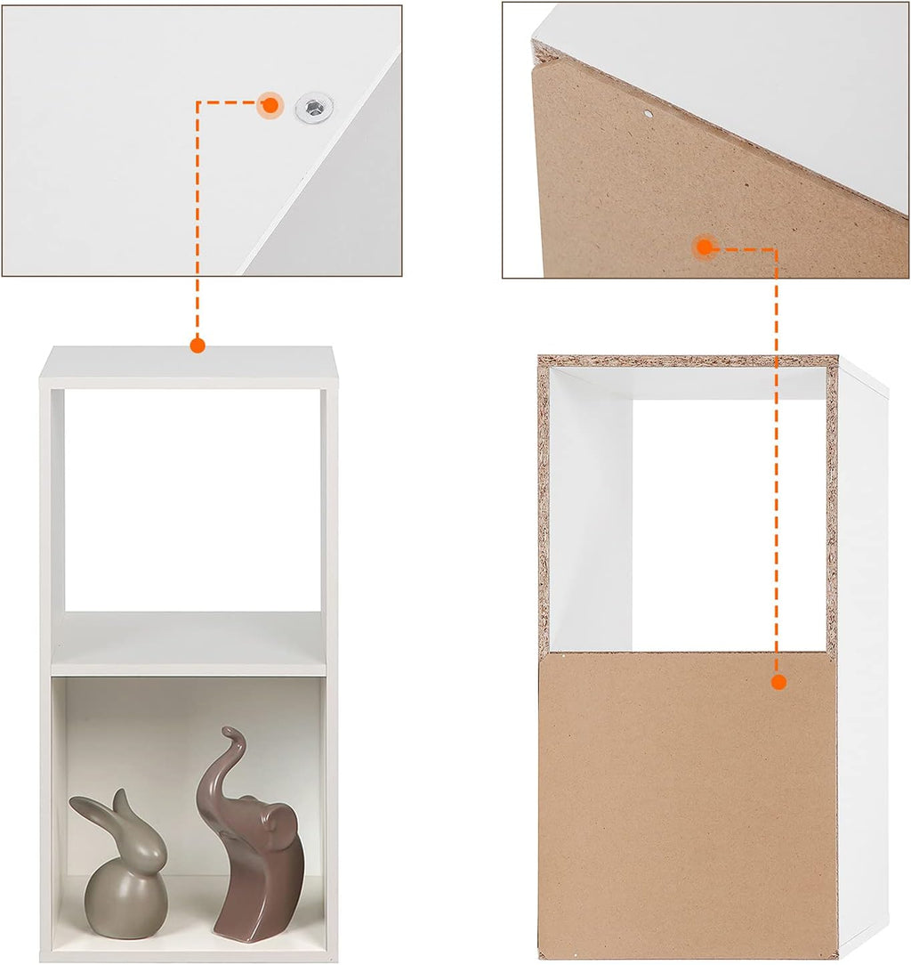 White 6-Cube Wooden Storage Organizer W9967