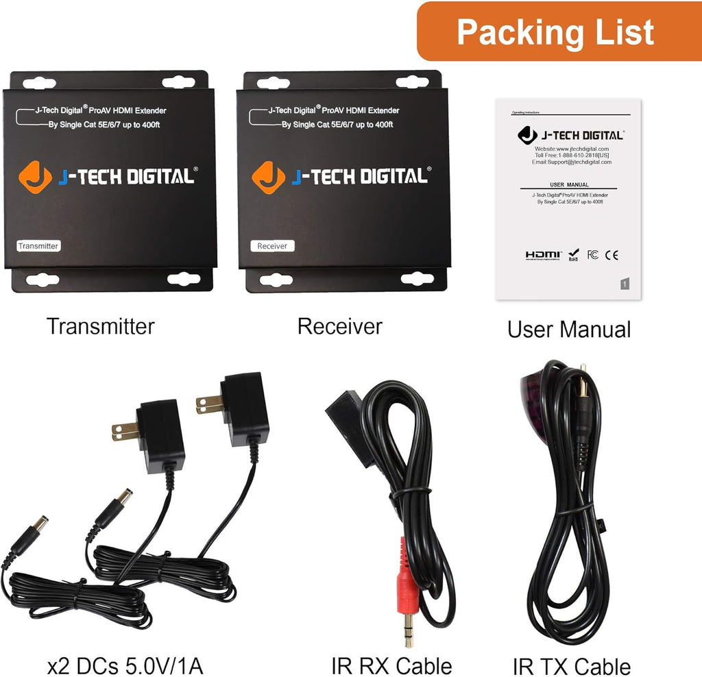 HDMI Extender Over Single Cat5e/6/7 Cable Full HD 1080p M1269